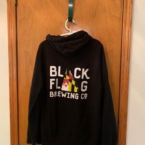 🎉HP🎉New XXL Black Flag Brewing Maryland Craft Beer Hoodie Sweatshirt